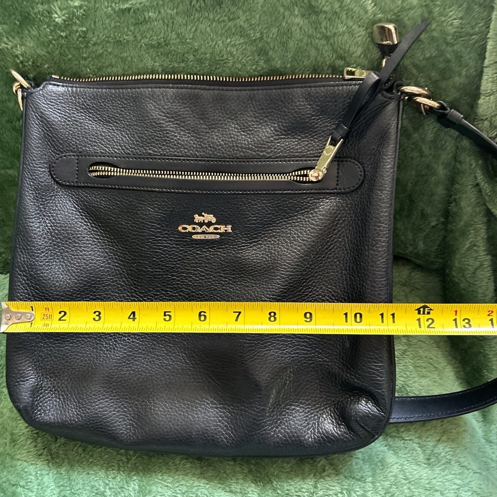 Coach Black Leather Messenger Bag